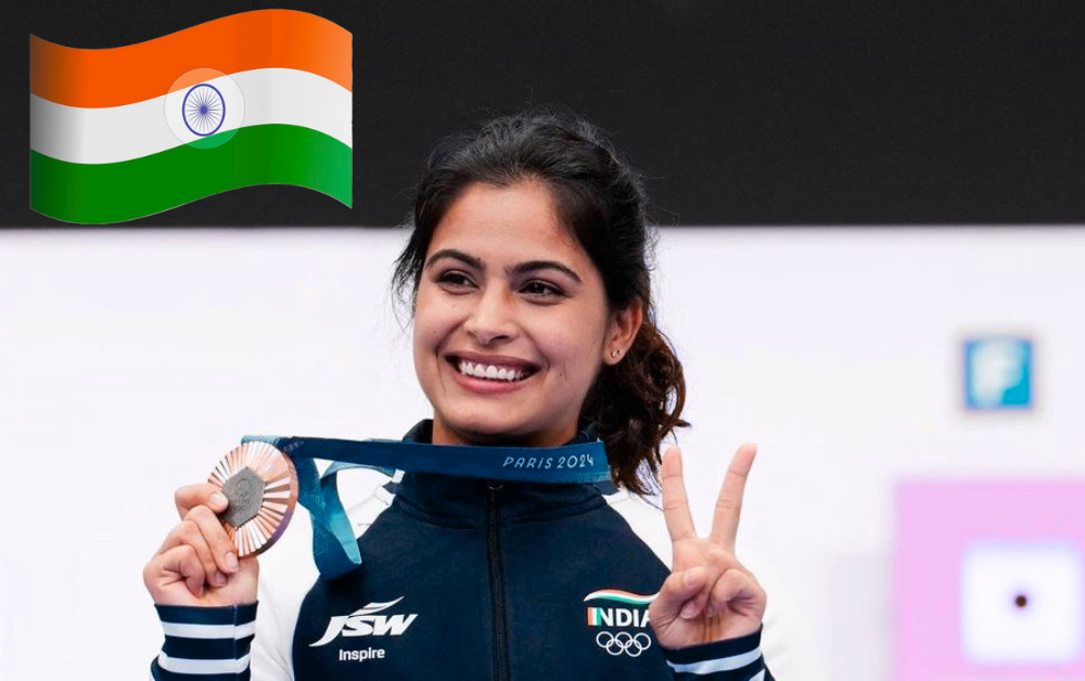 MANU BHAKER WINS BRONZE MEDA